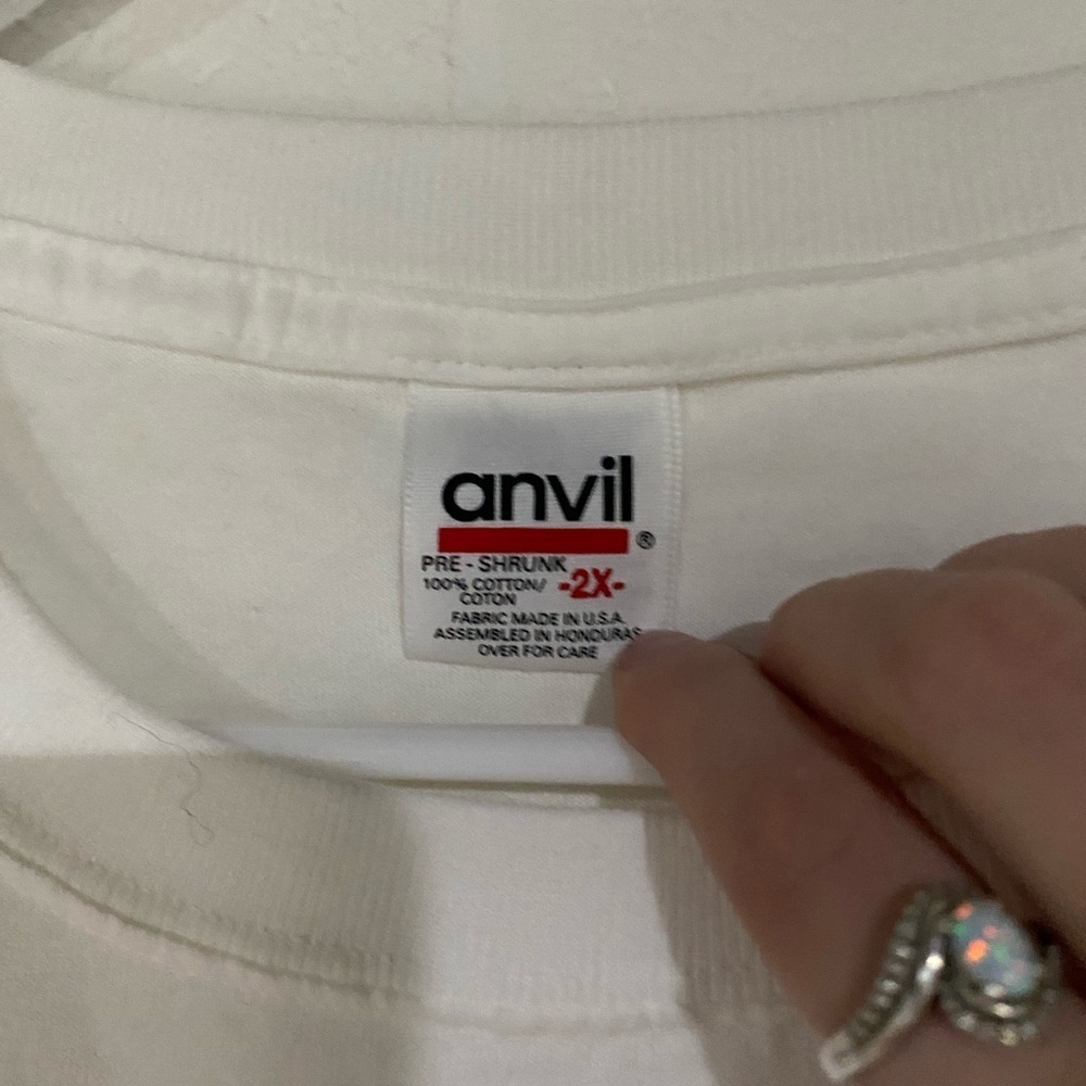 Anvil White Nostalgia Nights Graphic Tee - Picture 4 of 4